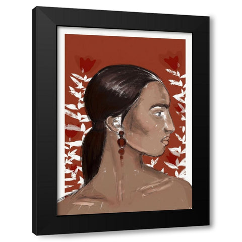 The Beginning Black Modern Wood Framed Art Print by Treechild
