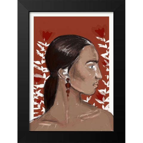 The Beginning Black Modern Wood Framed Art Print by Treechild