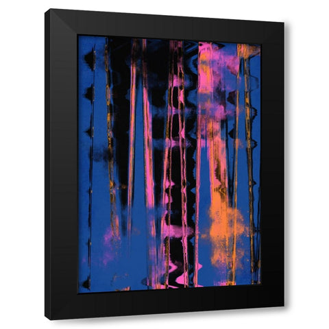 Time Machine (Blue) Black Modern Wood Framed Art Print with Double Matting by Treechild