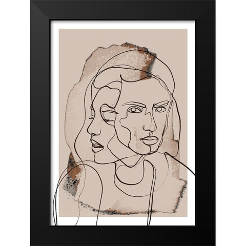 Time Whispers Black Modern Wood Framed Art Print by Treechild