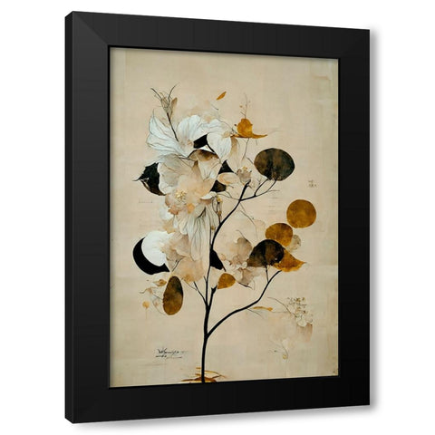 Tree Of Luck Black Modern Wood Framed Art Print by Treechild
