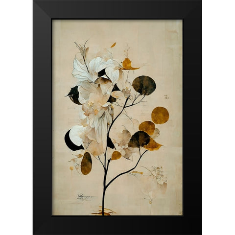 Tree Of Luck Black Modern Wood Framed Art Print by Treechild