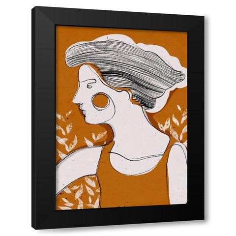 A Day In October Black Modern Wood Framed Art Print by Treechild
