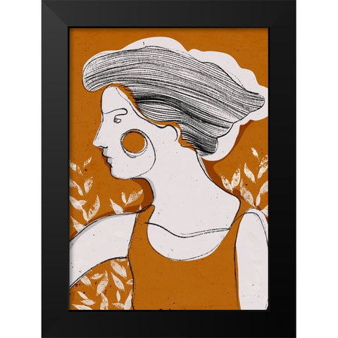 A Day In October Black Modern Wood Framed Art Print by Treechild