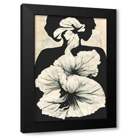 The Healing Black Modern Wood Framed Art Print with Double Matting by Treechild