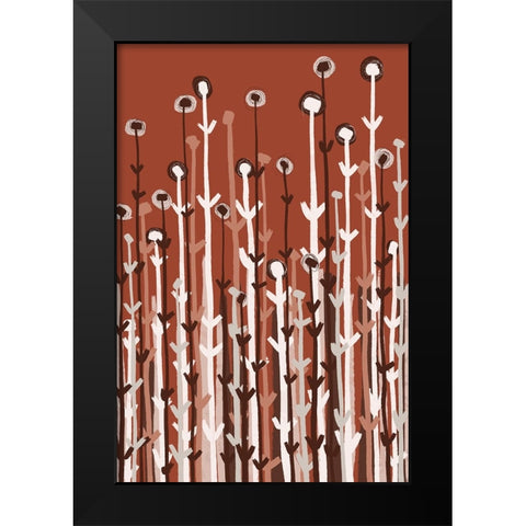 Pastel Reed Black Modern Wood Framed Art Print by Treechild