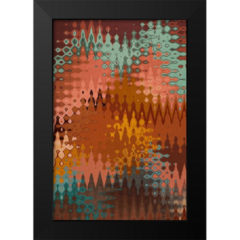 Maroccan Pattern Black Modern Wood Framed Art Print by Treechild
