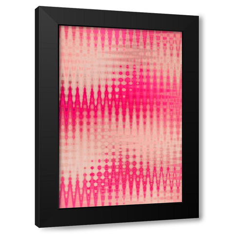 Pink Blurred Pattern Black Modern Wood Framed Art Print with Double Matting by Treechild