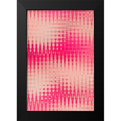 Pink Blurred Pattern Black Modern Wood Framed Art Print by Treechild