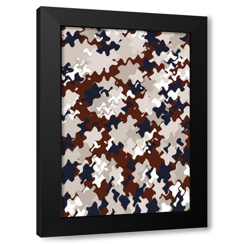 Liquid Berries Pattern Black Modern Wood Framed Art Print by Treechild
