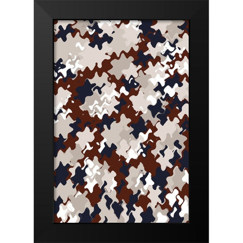 Liquid Berries Pattern Black Modern Wood Framed Art Print by Treechild