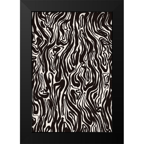 Tree Bark Pattern Black Modern Wood Framed Art Print by Treechild