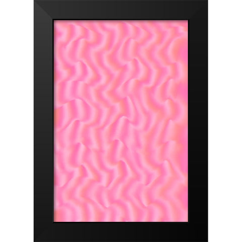 Pink Silk Pattern Black Modern Wood Framed Art Print by Treechild