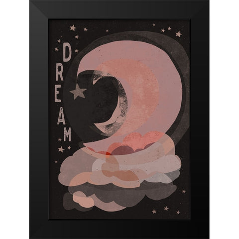 Dream (Dark Version) Black Modern Wood Framed Art Print by Treechild
