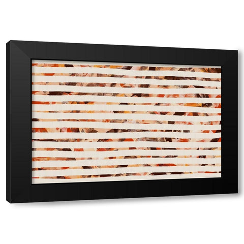 Stripes and Pattern Black Modern Wood Framed Art Print by Treechild