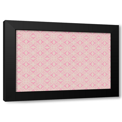 Pastel Symmetrical Pattern Black Modern Wood Framed Art Print with Double Matting by Treechild