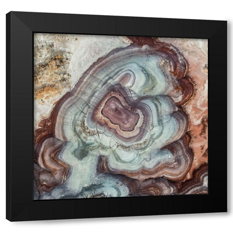 Blue bubble Black Modern Wood Framed Art Print with Double Matting by Wang, Rui