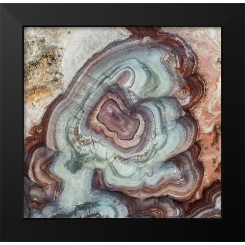 Blue bubble Black Modern Wood Framed Art Print by Wang, Rui