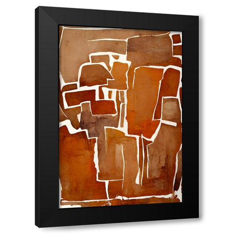 Cutted Black Modern Wood Framed Art Print with Double Matting by Treechild