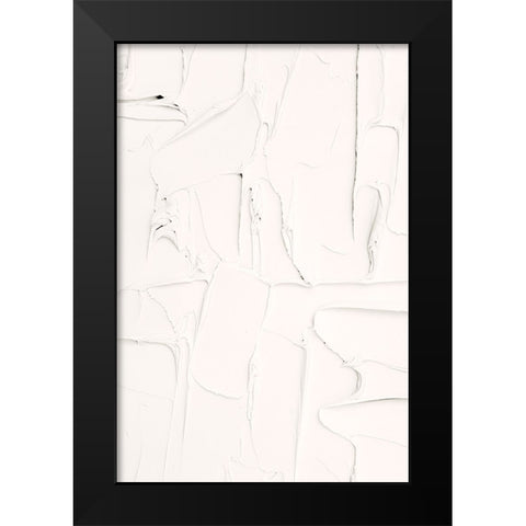 Mud Texture 04 Black Modern Wood Framed Art Print by Pictufy Studio III