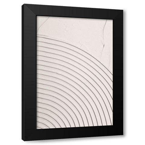 Mud Texture 07 Black Modern Wood Framed Art Print with Double Matting by Pictufy Studio III