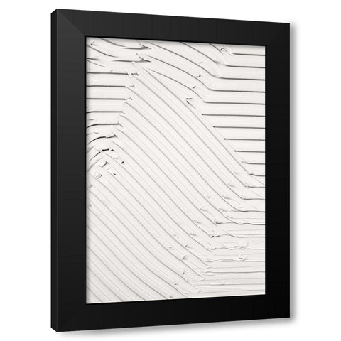 Mud Texture 010 Black Modern Wood Framed Art Print with Double Matting by Pictufy Studio III