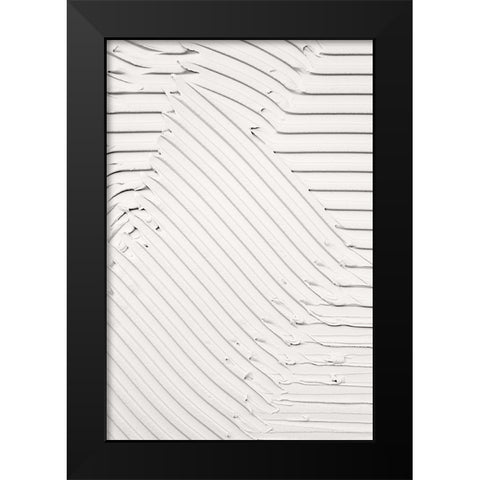 Mud Texture 010 Black Modern Wood Framed Art Print by Pictufy Studio III
