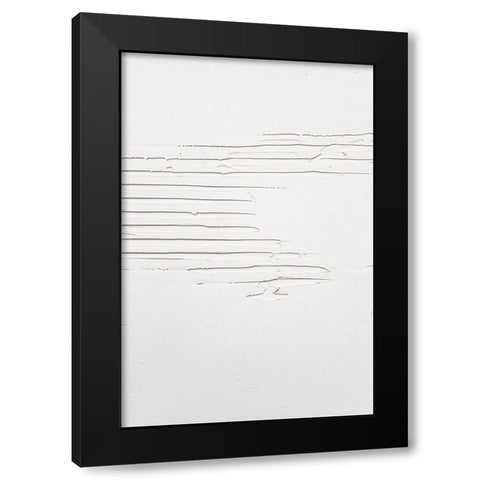 Mud Texture 09 Black Modern Wood Framed Art Print with Double Matting by Pictufy Studio III