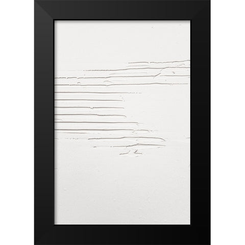 Mud Texture 09 Black Modern Wood Framed Art Print by Pictufy Studio III