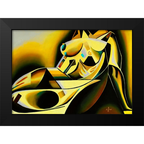 Golden - 18-05-22 Black Modern Wood Framed Art Print by Akkers, Corne