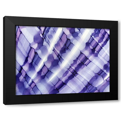 Purple Moon horizontal Black Modern Wood Framed Art Print with Double Matting by Mann, Tara
