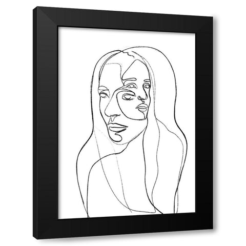 Thoughts Black Modern Wood Framed Art Print with Double Matting by Treechild