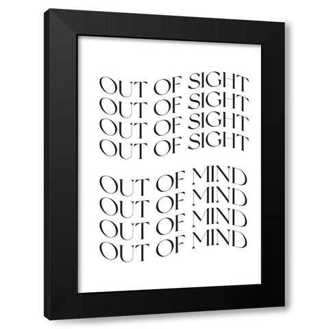 Out of sight - out of mind Black Modern Wood Framed Art Print with Double Matting by Castillo, Valeria