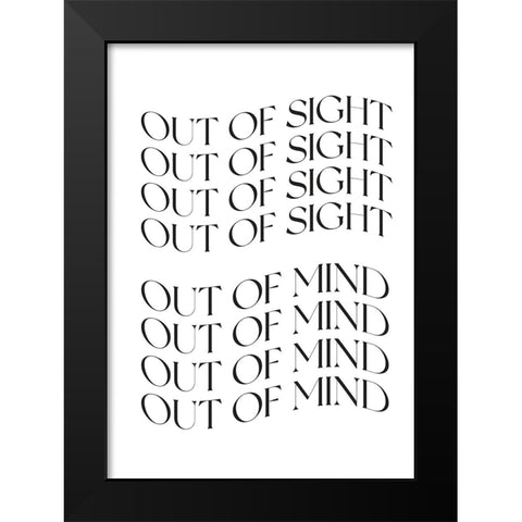 Out of sight - out of mind Black Modern Wood Framed Art Print by Castillo, Valeria