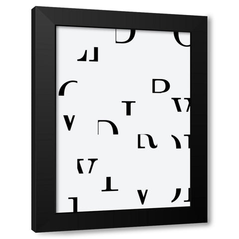 World Black Modern Wood Framed Art Print by Grace Agustin, Wendy