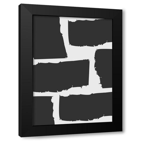 Maze Black Modern Wood Framed Art Print by Grace Agustin, Wendy