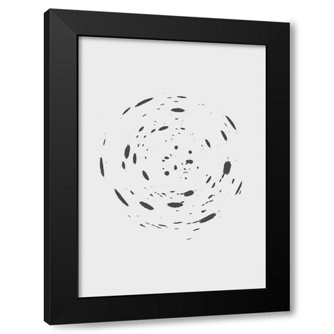 Chaos Black Modern Wood Framed Art Print by Grace Agustin, Wendy