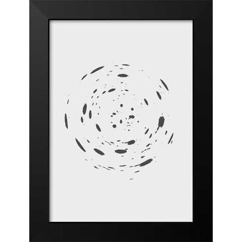 Chaos Black Modern Wood Framed Art Print by Grace Agustin, Wendy