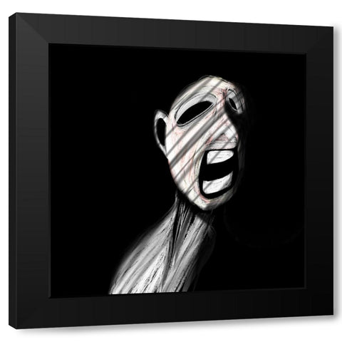 Depretion Black Modern Wood Framed Art Print with Double Matting by Jarotdjunaedi
