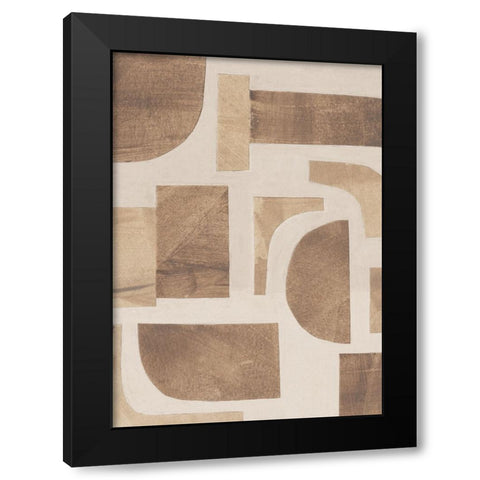 Puzzle #2 Black Modern Wood Framed Art Print with Double Matting by Galitsyna, Alisa
