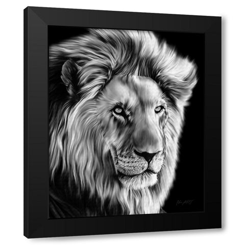 Leo II Black Modern Wood Framed Art Print with Double Matting by Amihere, Lord