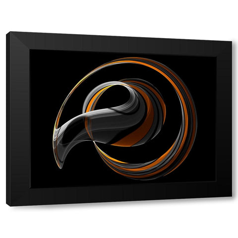 The Golden Spiral Black Modern Wood Framed Art Print with Double Matting by Mystic Number