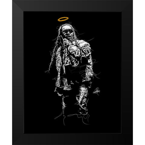 Take off Black Modern Wood Framed Art Print by Saltson, Joseph