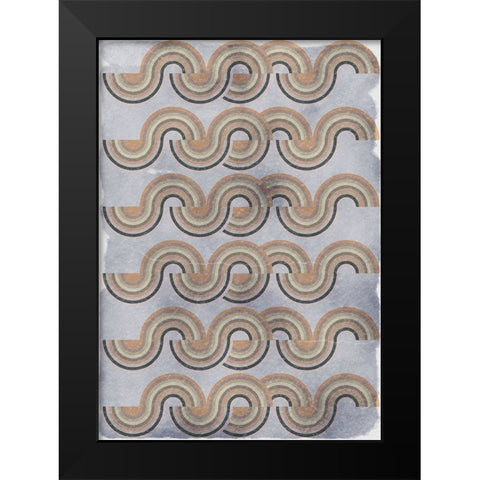 Psycho rainbow Black Modern Wood Framed Art Print by Elmoudden, Omar