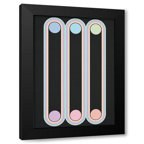 Elastic heart Black Modern Wood Framed Art Print by Elmoudden, Omar