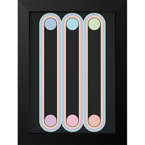 Elastic heart Black Modern Wood Framed Art Print by Elmoudden, Omar