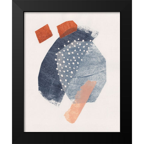 Five Shapes #1 Black Modern Wood Framed Art Print by Galitsyna, Alisa