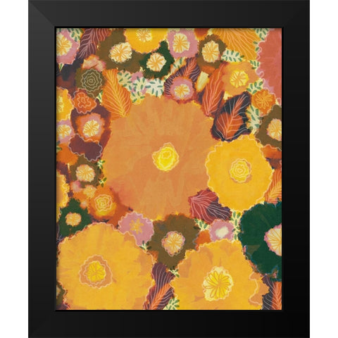 Magic Garden Black Modern Wood Framed Art Print by Galitsyna, Alisa