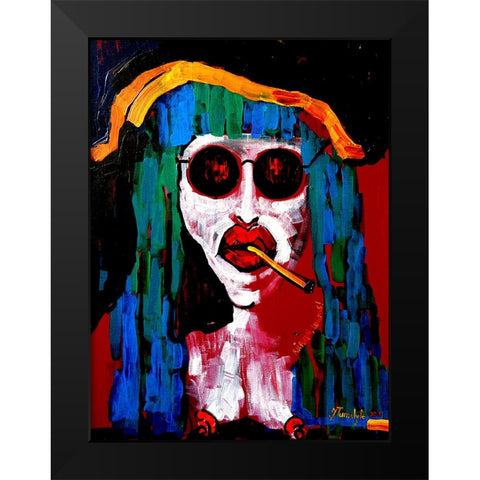 Richard Black Modern Wood Framed Art Print by Belickiene, Julija