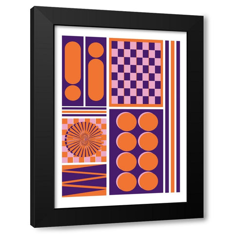 Purple Rain Black Modern Wood Framed Art Print with Double Matting by Ortiz, Sergio